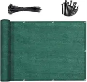 [SUNNY GUARD] 3'x16.5'Dark Green Balcony Deck Privacy Screen Fence Apartments Railing Cover Heavy Duty Mesh Windscreen for Outdoor, Backyard,Patio