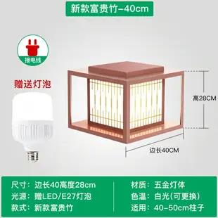 太陽能頭燈 感應式燈 太陽能燈柱頭燈戶外2021新款庭院燈別墅大門柱子燈防水圍欄圍牆燈『wl7093』