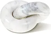 STRONA Marble Knot Decor - 6" Marble Chain Link Decor, Marble Decor, Entry Table Decor, Marble Links for Bookshelf Decorative Objects, Coffee Table Decorations, Shelf Decor Accents
