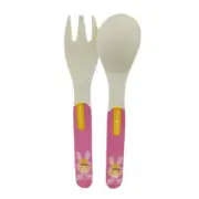 Primo Passi - Bamboo Fiber Kids Spoon & Fork, Metoo