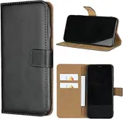 Cavor for iPhone Xs Max Case 6.5'',Premium PU Leather Folio Flip Wallet Stand Case Cover Magnetic Closure Phone Cases Book Design with Kickstand Feature & Card Slots-Black