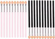 Makeup Brushes Set for Women Professional,20 PCS Eyeshadow Applicators Double Sided Sponge Makeup Brushes Washable Reusable Make Up Accessories Fit Lip Beauty, Eye Shadow, Makeup Lover (black+pink)