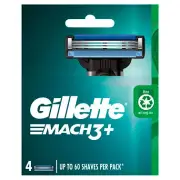 Gillette Mach 3 Plus Cartridges 4 Pack