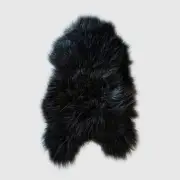 Chocolate, Icelandic Sheepskin Throw Blanket Rug Black Sheep White Light