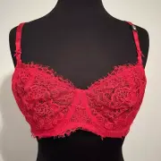 Victoria’s Secret Dream Angels Push-Up Without Padding Bra 38D Red Valentines