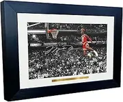 12x8 A4 Michael Jordan Famous Foul Line Dunk Autographed Photo Photograph Picture Frame