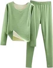 [Kulywon] Thermal Underwear for Women Sets Base Layer Women Cold Weather Thermal Underwear Set Leggings Bottoming