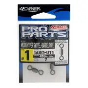 Owner 5081 Micro Hyper Barrel Swivels #1 410lb Qty 7