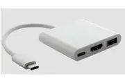 Astrotek USB 3.1 Type-C (USB-C) to HDMI, USB Type-A and USB Type-C Adapter Male to Female for Apple MacBook Chromebook Pixel