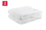 2pc Onkaparinga 60x90cm Cotton Flinders Premium Bath Mats Set 800GSM White