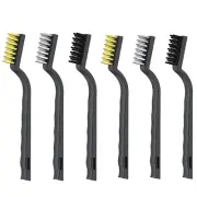6-Piece Deep Cleaning Brush Wire Brush Set for Removing Weld Slag, Rust, Gril...