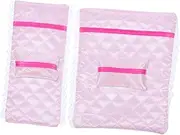 ERINGOGO Dollhouse Bedding Set 17cm Double Bed Sheets Pillowcase Cotton Fabric for Dollhouse Furniture Decor