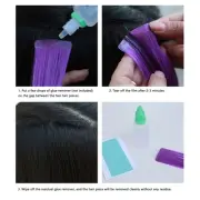 5 Sheets Wig Double Sided Adhesive Tape Blue Waterproof Antislip Professiona WPD