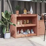 Solid Douglas Wood Outdoor Kitchen Cabinet, 106x55x92 cm, Ample Storage, Modular Design for Garden, Patio Pantry
