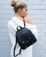 [Belle & Bloom] Camila Leather Backpack - Black