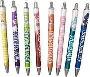 Lyfengdeam Swear Bear Pen, 8Pcs Cute Pens, Funny Cool Animal Pen Retractable Printing Ball-Point Sayings Office Pens For School Supplies Gift Bear Pens Set, Suitable Adults, Children And Students