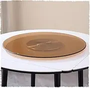 CPAUPCUVGN Dining Table Turntable Lazy Susan 24" 28" 30" 36" 40" Glass Lazy Susan Rotating Tray Brown Rotating Serving Tray for Family Gatherings(36inch(90cm))