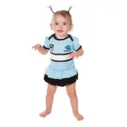 NRL Cronulla Sharks Baby Girl Footysuit / Romper - Sizes 000 - 0
