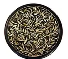 Black Marble Inlay Round Coffee Dining Table, Pietra Dura Table Top, Home Decor