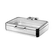 Athena Regal Chafing Dish 1/1 Stainless Steel & Glass Induction & Fuel Heated