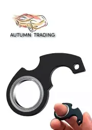 Stress Relief Keychain Spinner Fingertip Spinning Keyring Finger Fidget Ring Toy