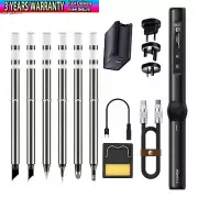 HS-01 Black Advanced Version Smart Soldering Iron +6 Iron Tips &65W Power Supply