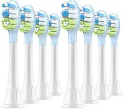 8 Pack Superior Clean Replacement Brush Heads Compatible with Philips Sonicare Electric Toothbrush, White. by DailyWhite