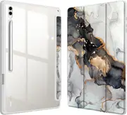 MCC For Samsung Galaxy Tab S9 FE 10.9" Case Cover Clear Back Marble X510 X516 [Grey]