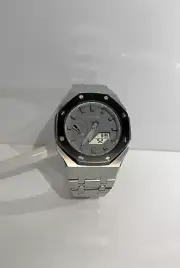 Casio G-SHOCK Gray GA2100 Carbon Custom Silver/black Case