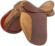 18 Inch All Purpose English Saddle Package - Chestnut - All Leather - 7" Gullet