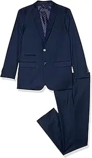 [Isaac Mizrahi] Slim Fit Boy's Solid Wool Blend Suit