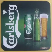 CARLSBERG PROBABLY THE BEST BEER IN THE WORLD Coaster, Mat, Copenhagen, DENMARK