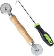 Spline Tool, Screen Roller Tool Kit Screen Spline Remover Hook with Wooden Handle Repair Kit for Home