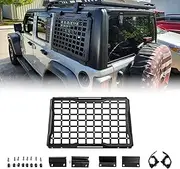 Rear Window Storage Molle Panel Protective Covers Decorations Accessories Compatible with 2018-2023 Jeep Wrangler JL 4-Door