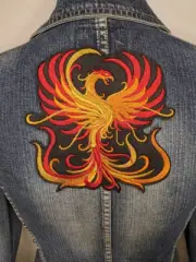 HANDMADE Phoenix Iron On Patch MADE TO ORDER