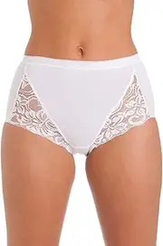 [La Marquise] 3 Pack of Lace Maxi Midi Briefs for Women Ladies Cotton Comfort Full Knickers Sizes UK 12-22 Sizes UK 12-22