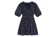 Ted Baker Womens/Ladies Casadee Mini Smock Panel Wrap Dress (Navy) - UTGT1819
