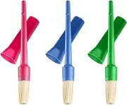 HIXNUG 3 Pieces Plastic Hoof Oil Brush Brights Horse Hoof Oil Brush with Cap Hoof Dressing Brush Horse Care Brush Random Color