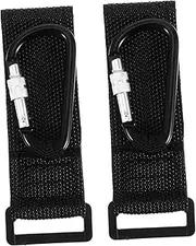 KOCKSHION 2Pcs Durable Stroller Hooks Heavy Duty Aluminum Alloy Clips with Slip Strap for Diaper Bags Grocery Shopping and Prams Convenient Buggy Accessories
