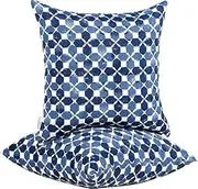 [XXPILOS] Outdoor Throw Pillows - Decorative Cushion Pillows with Insert Included Set of 2 Outdoor Pillows for Patio Furniture 18x18 Inch