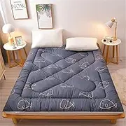 Japanese Floor Mat, Upgrade Cotton Futon Mattress, Foldable Roll Up Guest Sleeping Pad,for Camping Dormitory Sofa,Twin/Queen/King Size(C,47.2"X80")