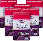 Clorox Clorox Scentiva Fabric Softening Dryer Sheets In Tuscan Lavender & Jasmine, 105 Count - 6 Pack, 6 Count