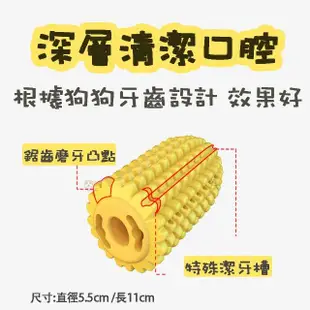 【毛孩好朋友】狗狗耐咬潔牙玩具玉米棒(狗狗玩具 寵物潔牙玩具 磨牙玩具 漏食玩具 耐咬玩具 狗狗牙刷)