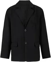 [Sweejim] Women Back Back Hollow Out Casual Blazer Fashion Lapel Long Sleeve Loose Fit Jacket