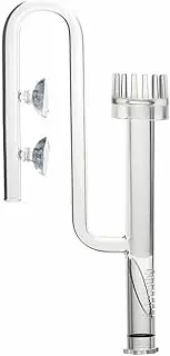 Glass Lily Water Pipe Inflow with Surface Skimmer, DIY for Freshwater Fish Planted Aquarium Tank Aquatic Plants