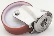 Lag HEAVY DUTY STEM SWIVEL CASTOR 150mm 250kg PUR Tyre, Single Bolt, Plain Bore