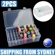 2Pcs 42 Spool Sewing Thread Storage Box Embroidery Bobbin Case Holder Organizer