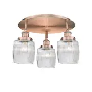 Innovations Lighting 916-3C-10-18 Colton Flush Colton 3 Light - Copper