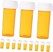 VALICLUD 12pcs Travel Pill Case Portable Weekly Pill Organizer Compact Transparent Vials for Medication Durable Plastic Travel Friendly Design Easy Visibility for Medication Management