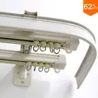 Curtain Rail Hard Wave Curtain with Valance Hang Up By Hook Rod Draper Hooker